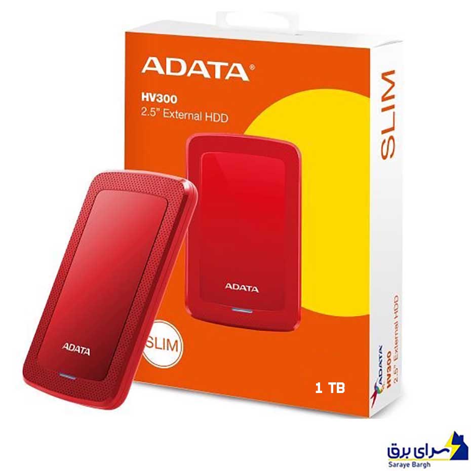 خرید هارد اکسترنال ای دیتا مدل ADATA HV300 1TB قرمز