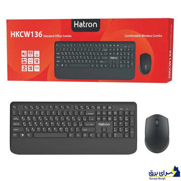 خرید کیبورد و ماوس بی سیم هترون مدل Hatron HKCW136 مشکی