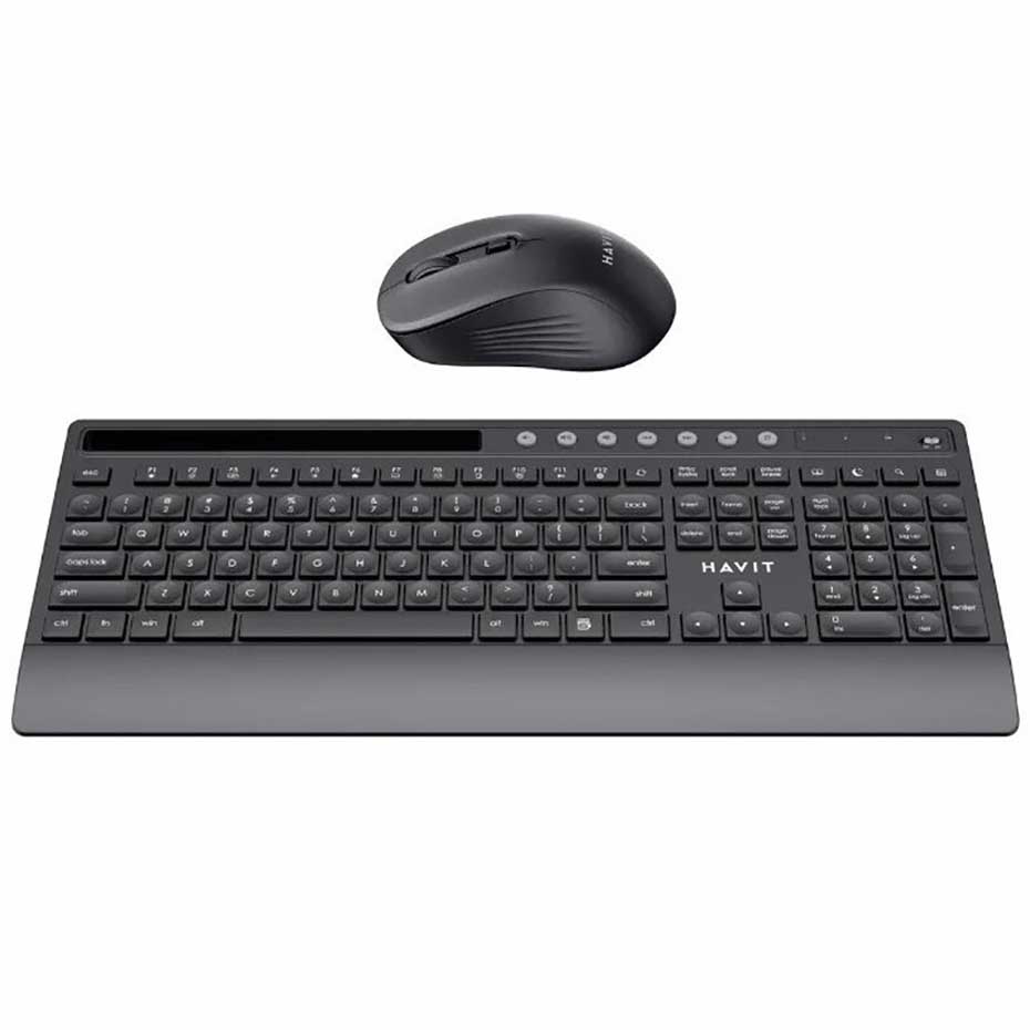 قیمت کیبورد و ماوس بی سیم هویت مدل HAVIT KB-242GCM مشکی