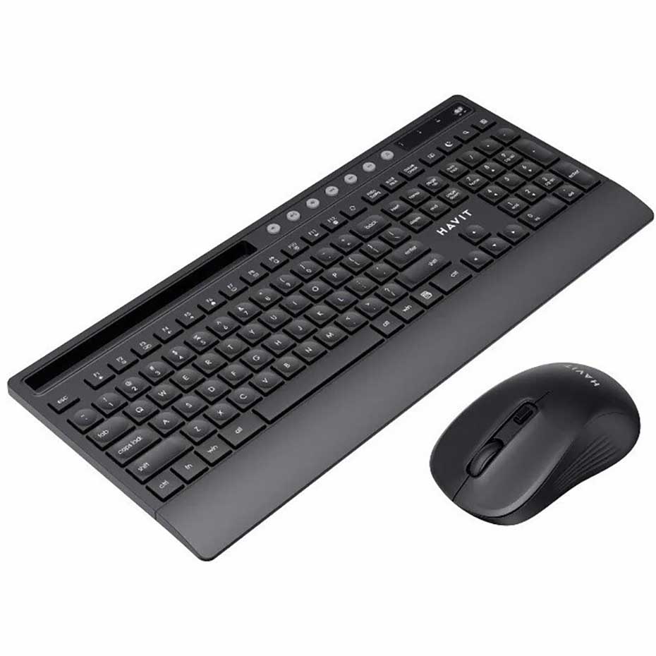 مشخصات کیبورد و ماوس بی سیم هویت مدل HAVIT KB-242GCM مشکی