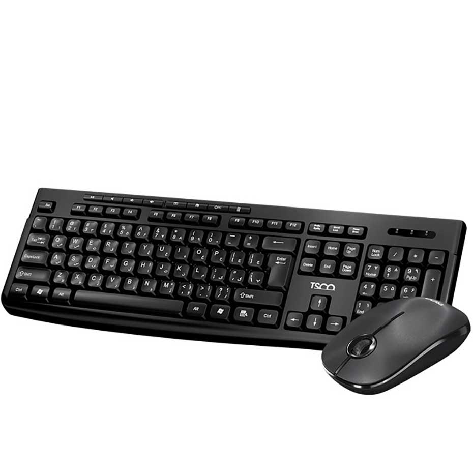 کیبورد و ماوس بی سیم تسکو مدل TSCO TKM 7027W مشکی