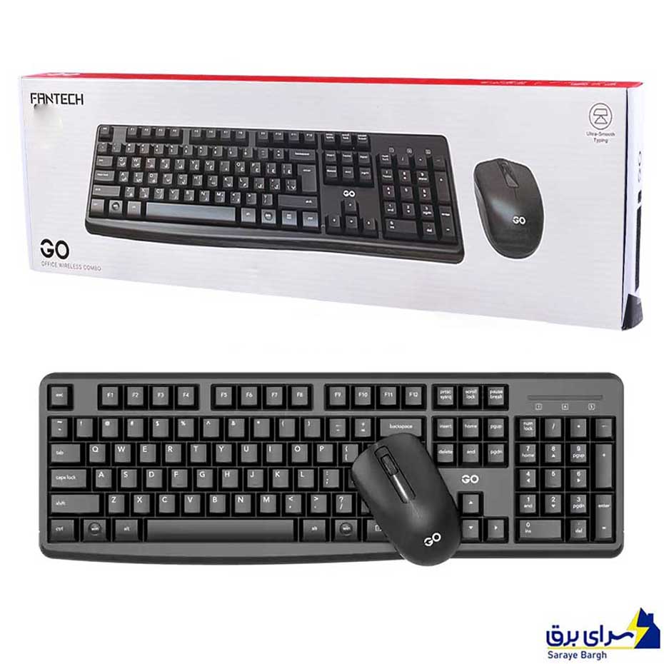 خرید کیبورد و ماوس بی سیم فنتک مدل FANTECH GO WK894 مشکی
