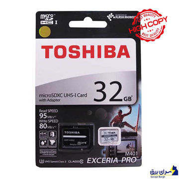 خرید رم میکرو توشیبا مدل TOSHIBA 95MB PRO U3 32G گارانتی مادام العمر