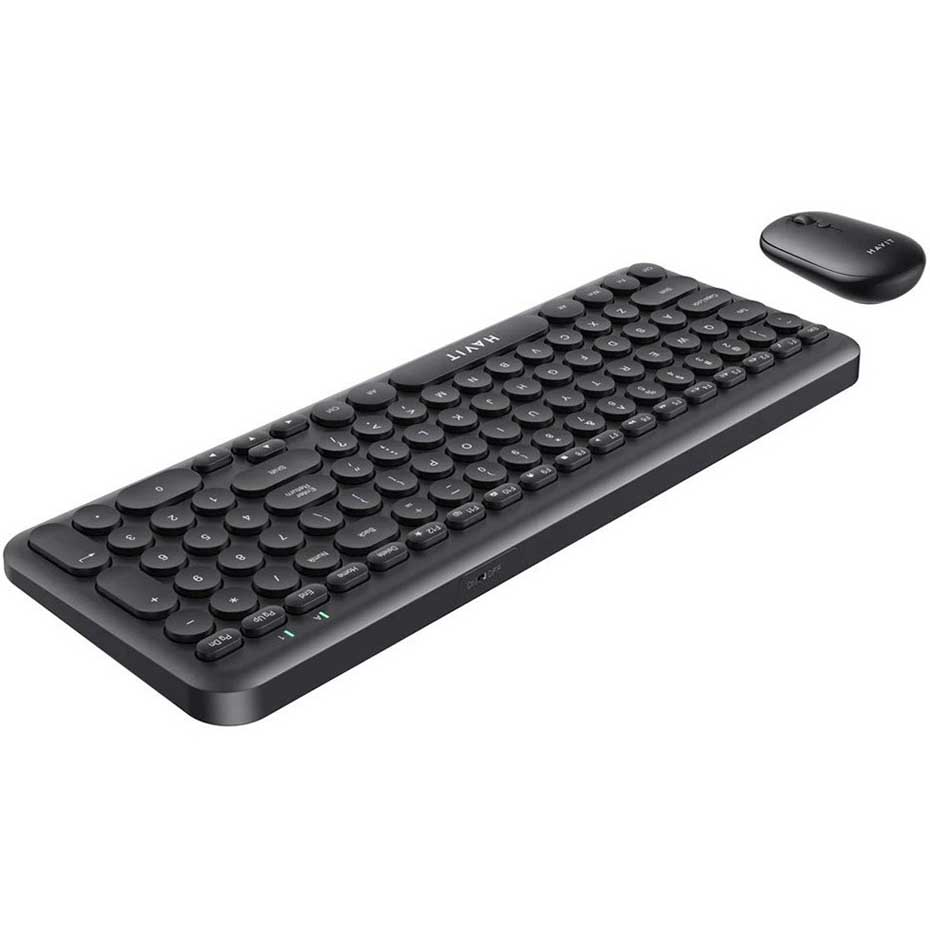 ابعاد کیبورد و ماوس بی سیم هویت مدل HAVIT KB-254GCM
