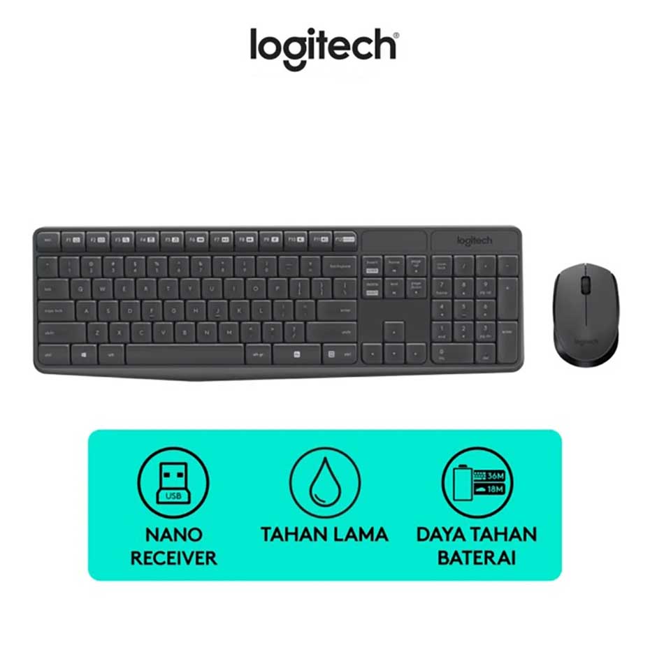 مشخصات کیبورد و ماوس بی سیم لاجیتک LOGITECH MK235