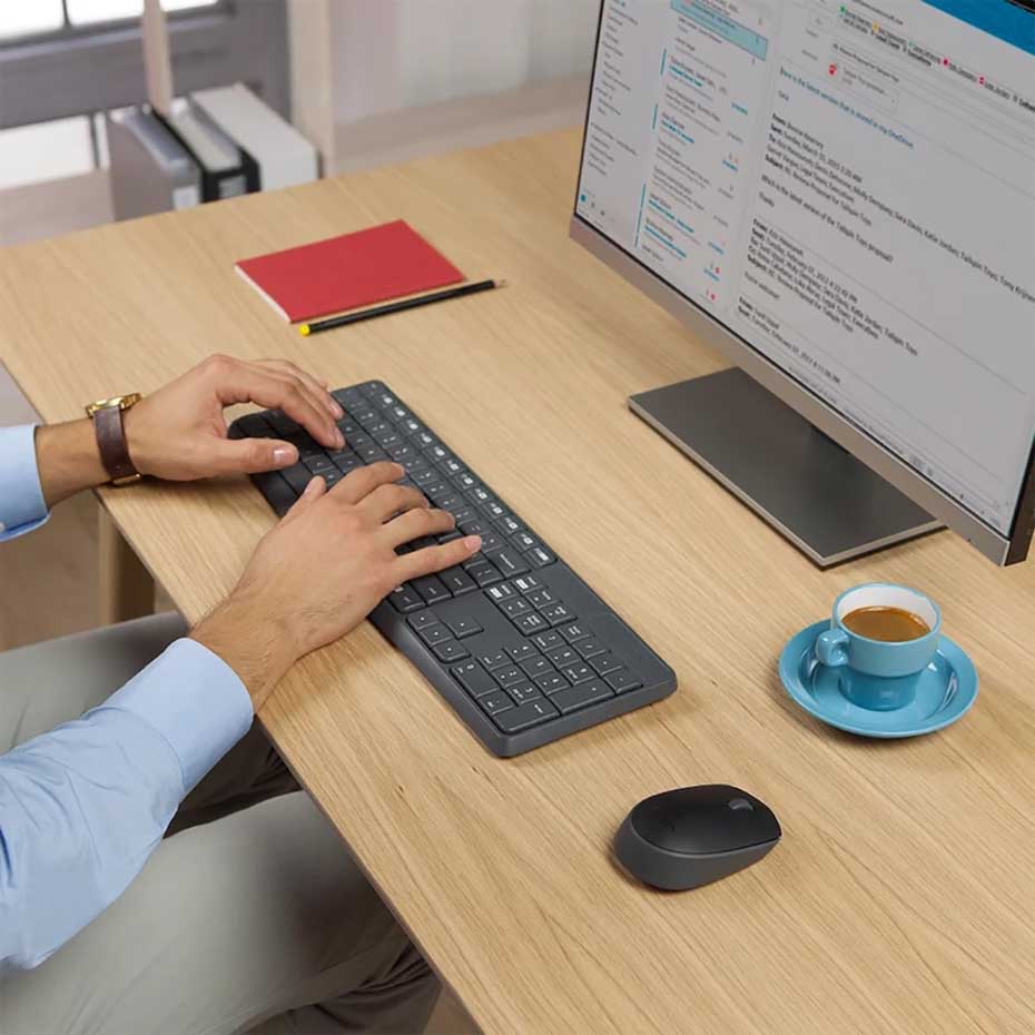 ابعاد کیبورد و ماوس بی سیم لاجیتک LOGITECH MK235