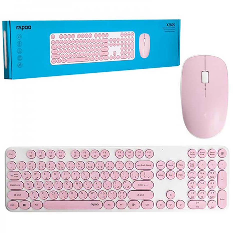 مشخصات کیبورد و ماوس بی سیم رپو مدل RAPOO X260s