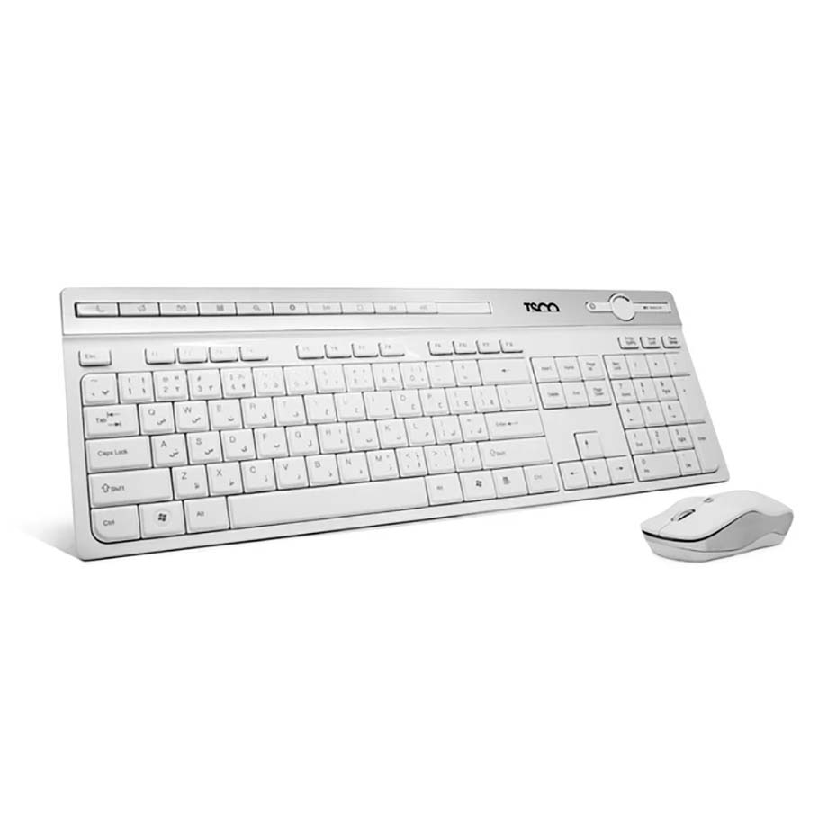 قیمت کیبورد و ماوس بی سیم تسکو مدل TSCO TKM 7106W سفید
