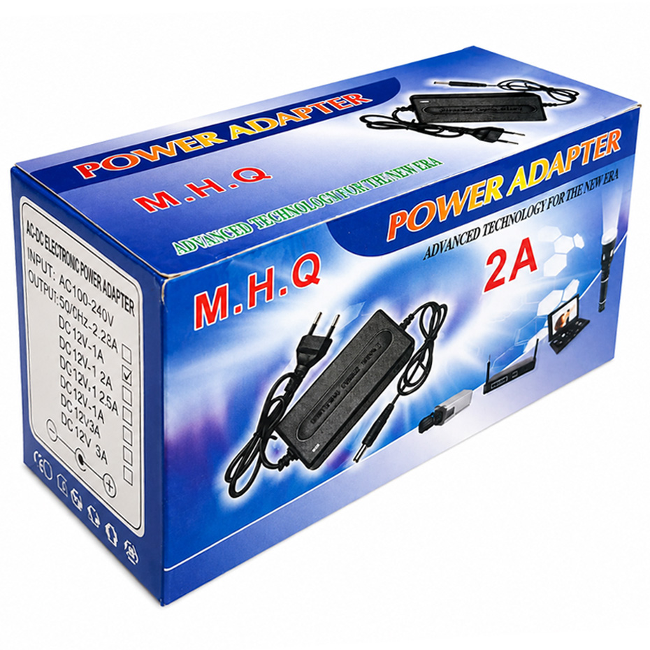 مشخصات آداپتور 12 ولت 2 آمپر  12V 2A مدل M.H.Q