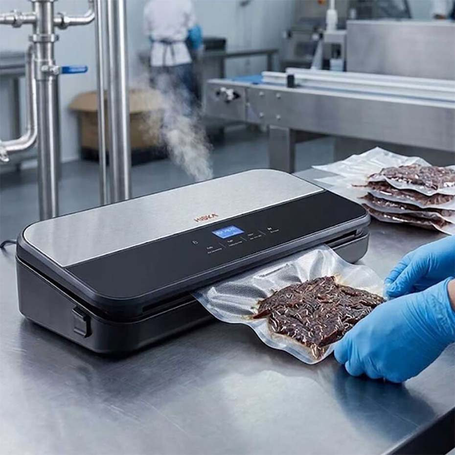 ابعاد دستگاه وکیوم و بسته‌بندی مواد غذایی هیسکا مدل HISKA HR-82 Food Vacuum Sealer