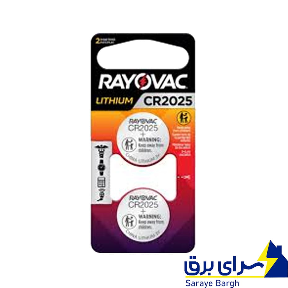 خریدباتری سکه‌ای ریوواک Rayovac CR2025 لیتیومی 3 ولت