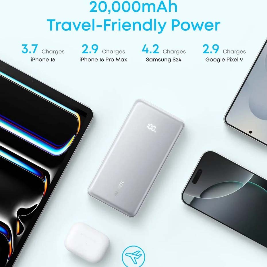 مشخصات پاوربانک انکر مدل ANKER Zolo A110EH11 20000mAh 22.5W مشکی