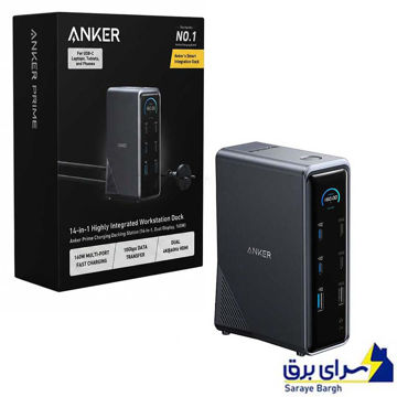 خرید شارژر رومیزی انکر مدل ANKER A83B63A1 14-in-1 PD 160W مشکی