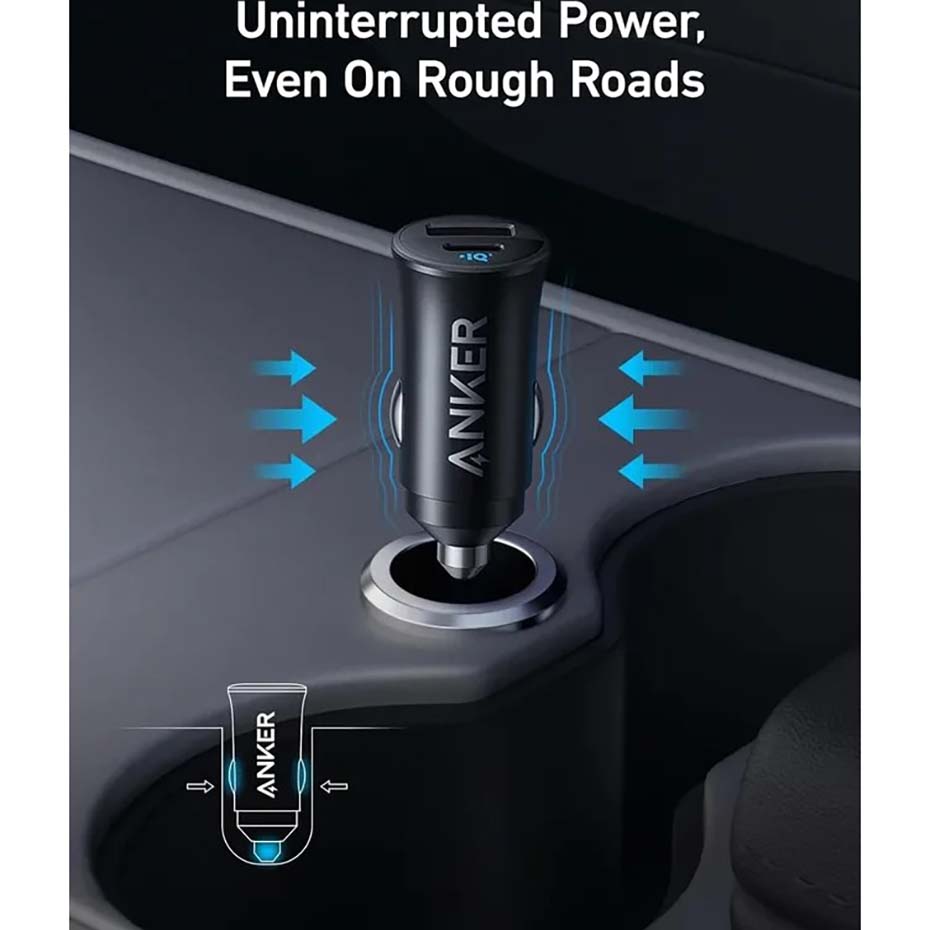 توضیحات شارژر فندکی انکر مدل ANKER A2741H11 30W مشکی