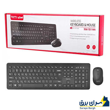 خرید کیبورد و ماوس بی سیم تسکو مدل TSCO TKM 7011WN