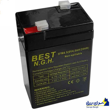 باتری سیلد اسید 6 ولت 4.5 آمپر برند بست BEST