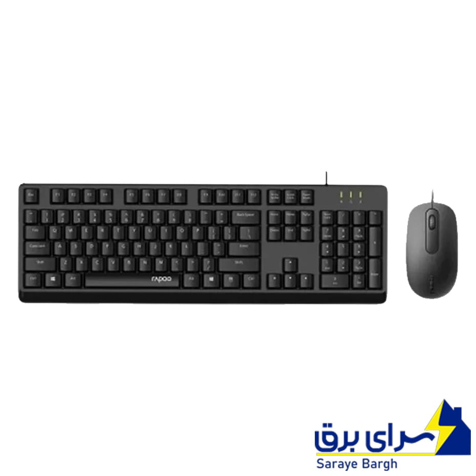 خریدکیبورد و ماوس سیم دار رپو مدل RAPOO X130 pro