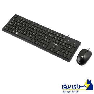 خرید کیبورد و ماوس سیم دار بیاند BEYOND BMK-3260 مشکی