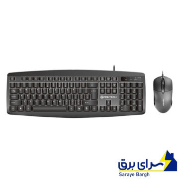 خریدکیبورد و ماوس سیم دار فنتک مدل FANTECH KM-100 COMBO مشکی