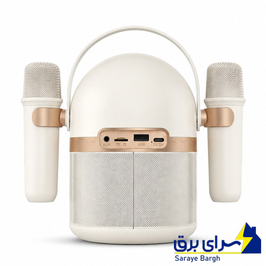  اسپیکر بلوتوثی پرتابل میکروفن دار کارائوکه فیلیپس مدل PHILIPS TAS2509WT سفید