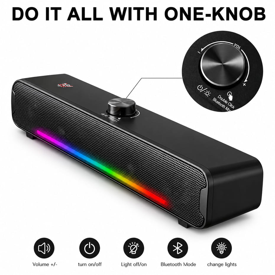 اسپیکر ساندبار گیمینگ اونیکوما مدل ONIKUMA L16 مشکی