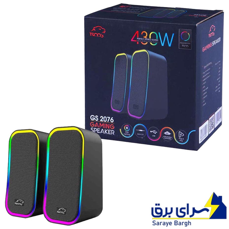 خرید اسپیکر دو تکه تسکو مدل TSCO GS 2076 مشکی