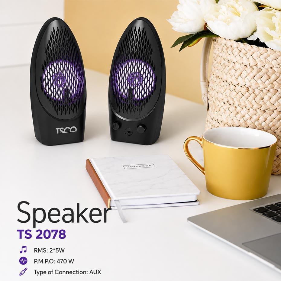 قیمت اسپیکر دو تکه لپ تاپ تسکو مدل TSCO TS 2078