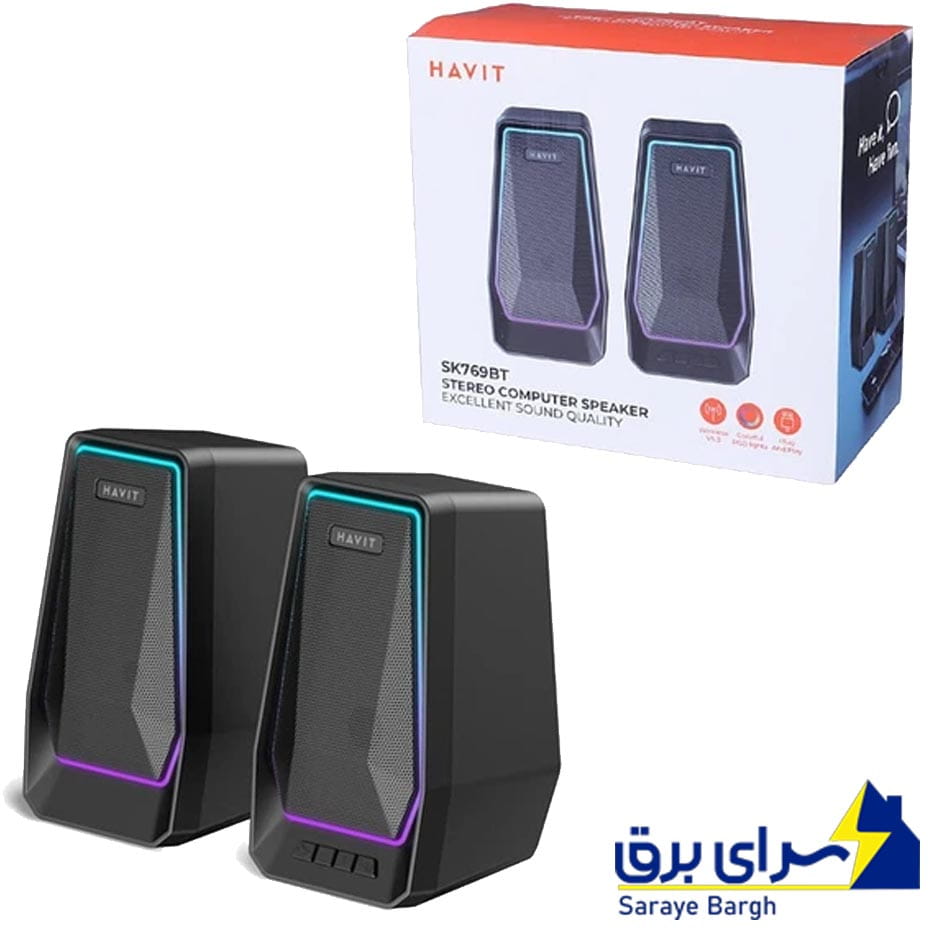 خرید اسپیکر دوتکه لپ تاپ هویت مدل HAVIT SK 769 BT مشکی