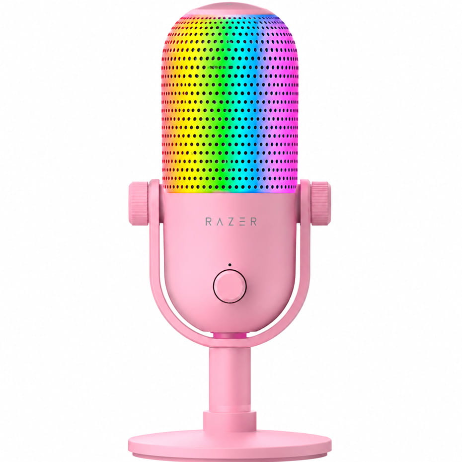 میکروفن رومیزی گیمینگ ریزر مدل RAZER SEIREN V3 CHROMA صورتی