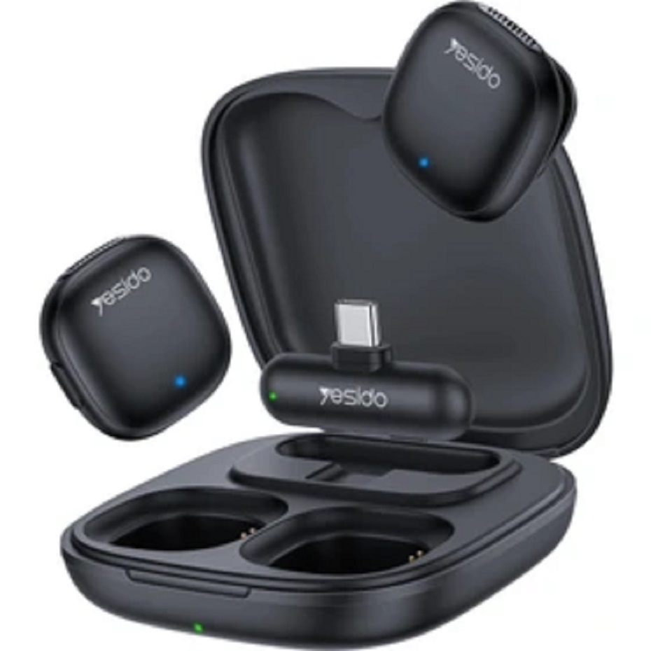 خرید میکروفن یقه ای بی سیم یسیدو مدل YESIDO KR21 MINI LAVALIER MIC