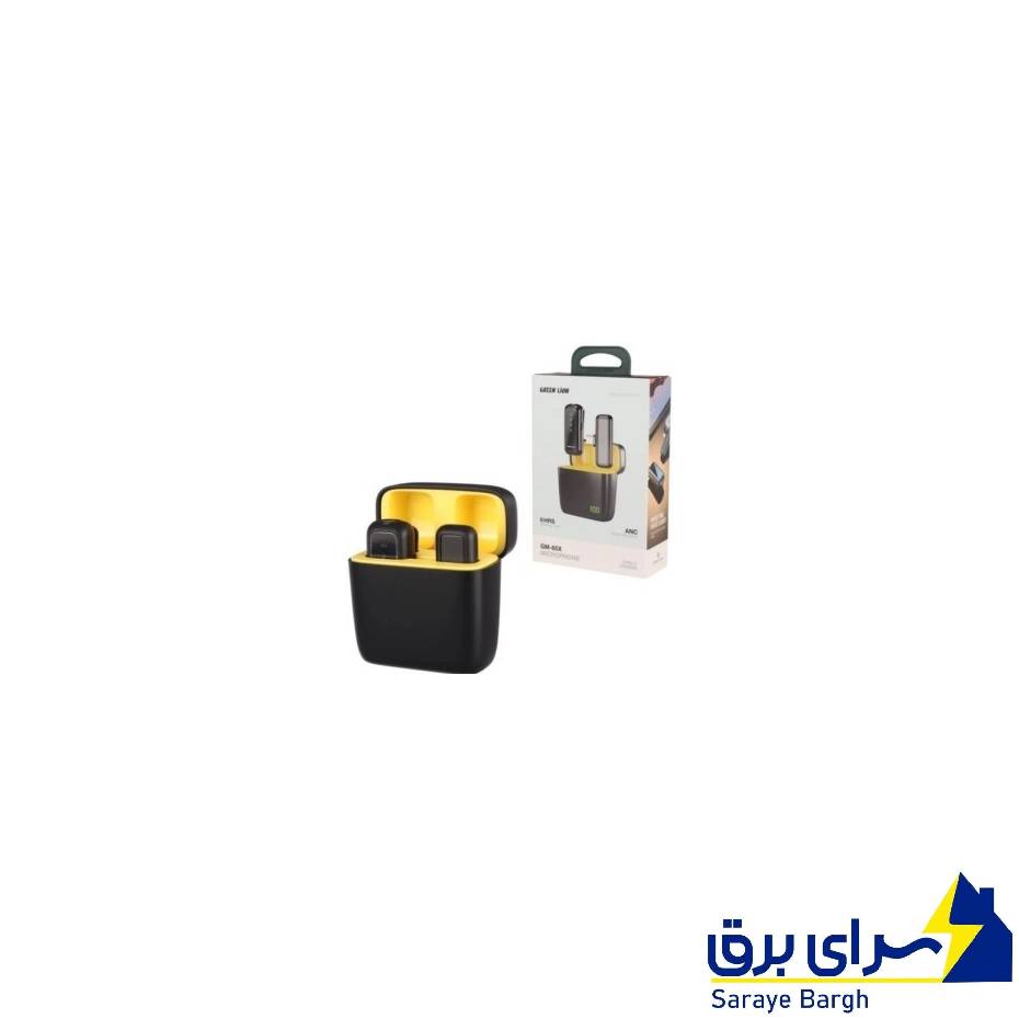 خرید میکروفن یقه ای بی سیم گرین گرین لاین مدل Green Lion GM-65X GNMIC65XTYCBK مشکی