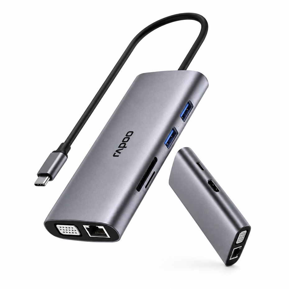 قیمت هاب تایپ سی رپو مدل RAPOO XD101 Type-C 6Port