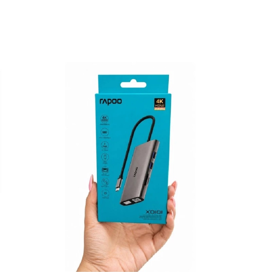 هاب تایپ سی رپو مدل RAPOO XD101 Type-C 6Port