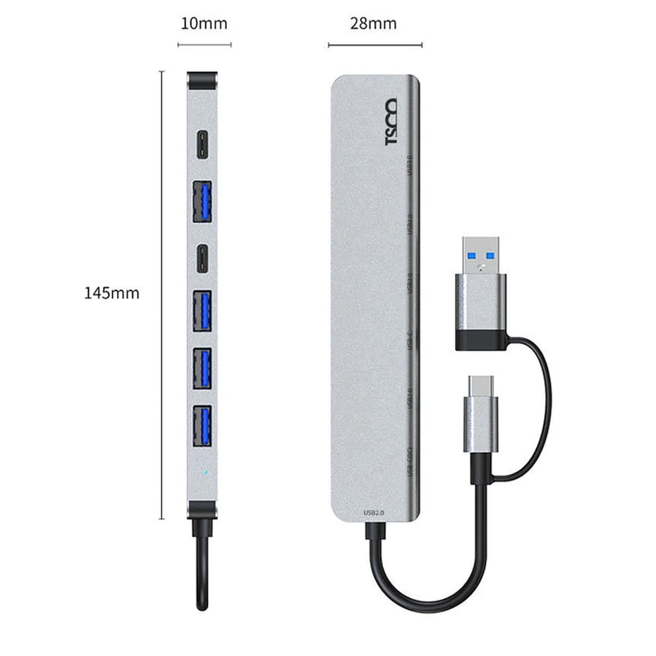 قیمت هاب Type-C / USB 3.0 تسکو مدل TSCO THU 1148 7Port