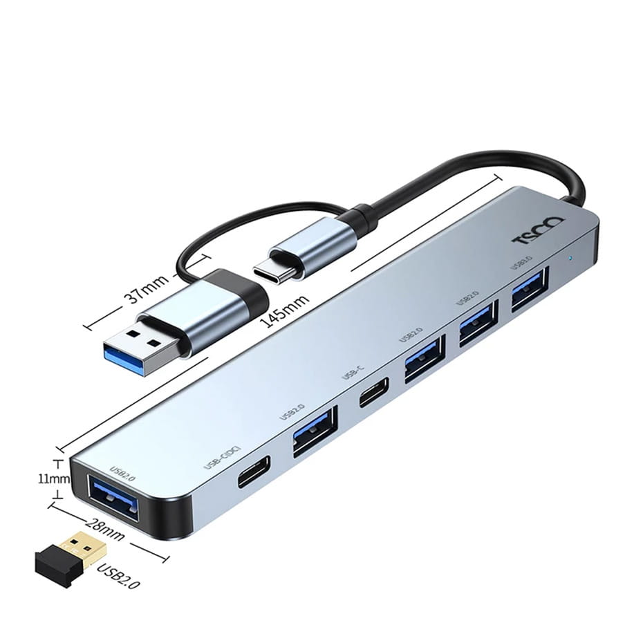 هاب Type-C / USB 3.0 تسکو مدل TSCO THU 1148 7Port