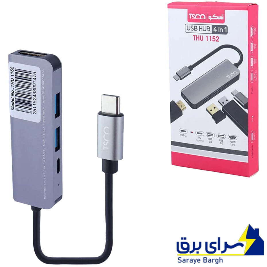 خرید هاب تایپ سی تسکو مدل TSCO THU 1152 4Port
