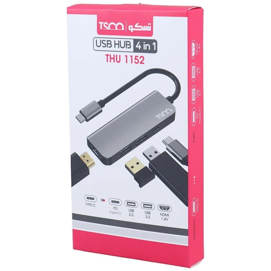 هاب تایپ سی تسکو مدل TSCO THU 1152 4Port