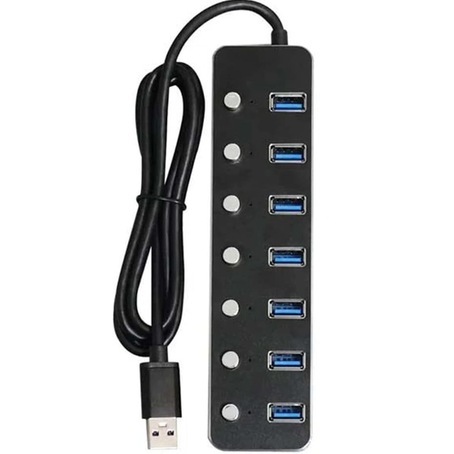 قیمت هاب کی نت مدل KNET K-HUAMH10P7 USB3.0 7Port H10 PRO کلید دار