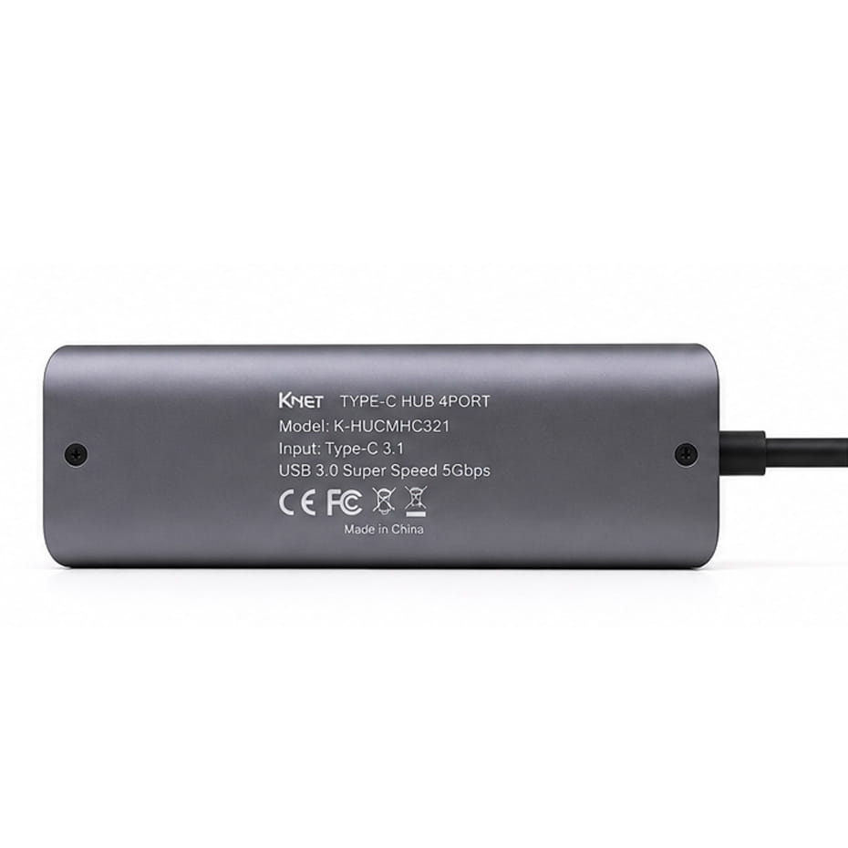 هاب تایپ سی کی نت مدل KNET K-HUCMHC321 4PORT TYPE-C USB 3.0
