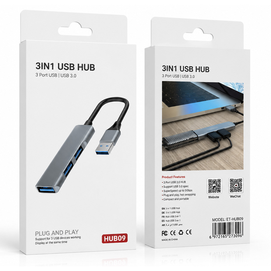 قیمت هاب ارلدام مدل EARLDOM HUB09 3in1 TYPE-C