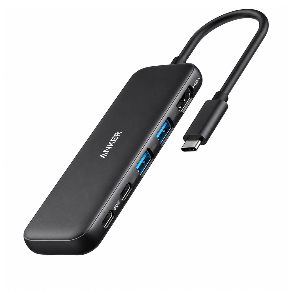 هاب تایپ سی انکر مدل ANKER A8355H11 5Port TYPE-C مشکی