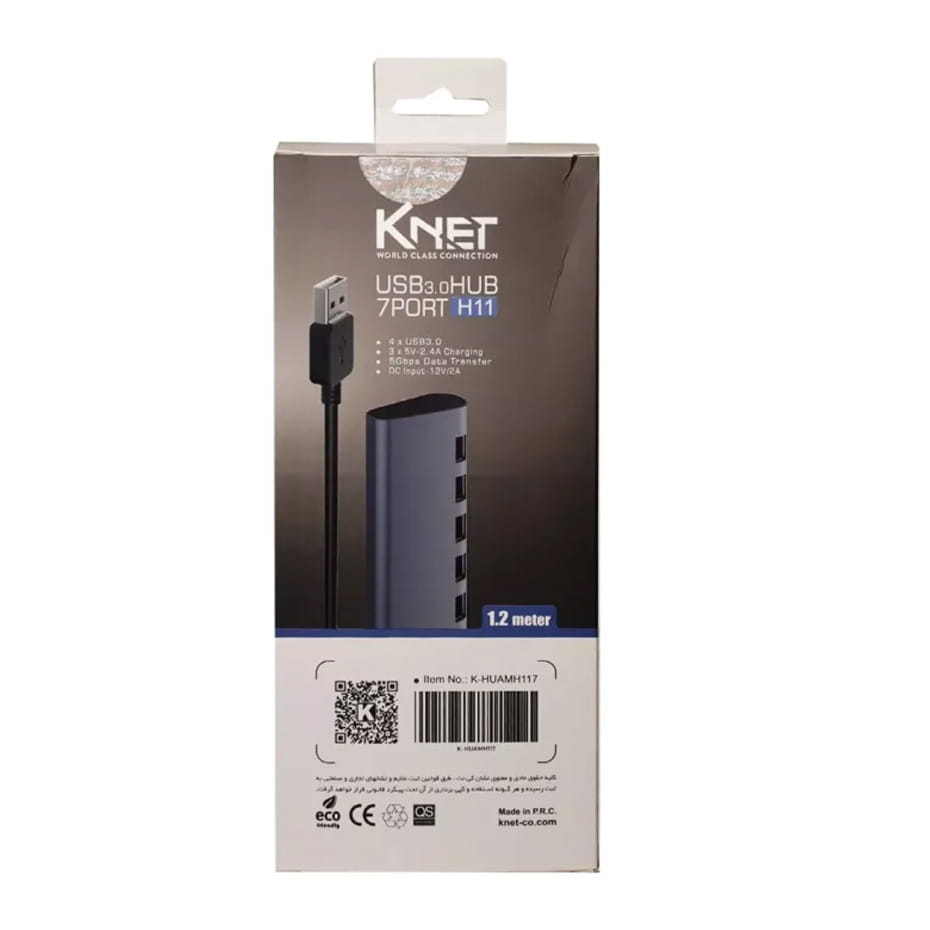 قیمت هاب کی نت مدل KNET K-HUAMH 117 H11 USB 3.0