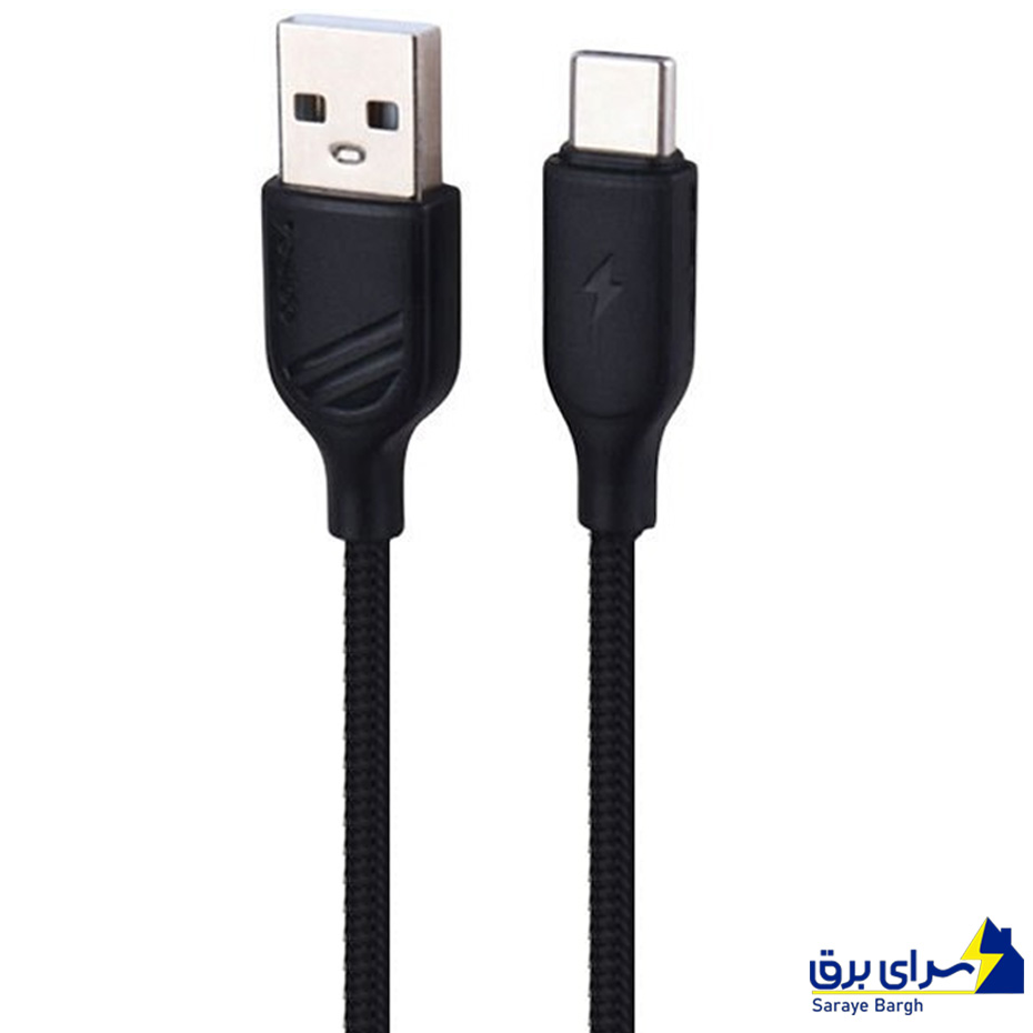 کابل شارژ تایپ سی یسیدو مدل YESIDO CA126 18W مشکی طول 1 متر