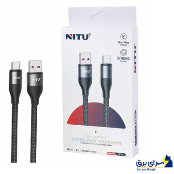 کابل شارژ تایپ سی نیتو مدل NITU NC393 Type-c مشکی طول 1 متر