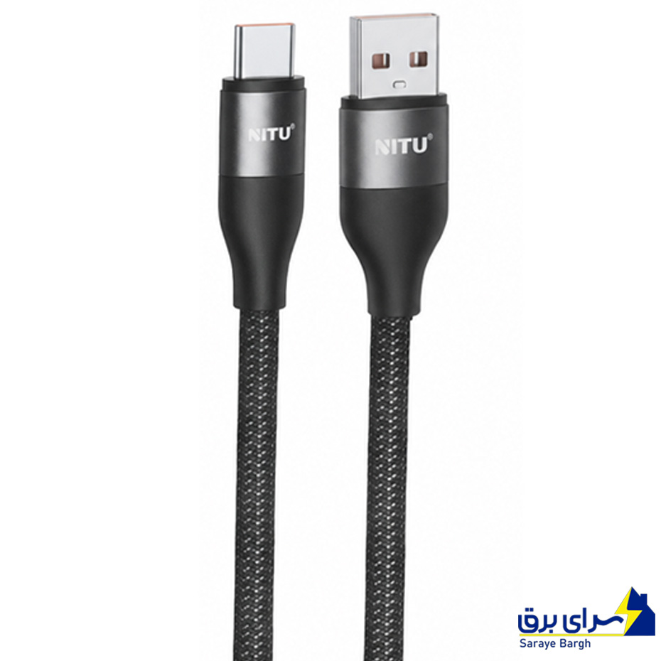 کابل شارژ تایپ سی نیتو مدل NITU NC352 Type-c مشکی طول 1 متر