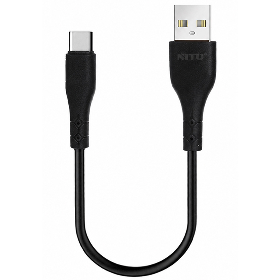 کابل شارژ پاور بانکی تایپ سی نیتو مدل NITU NC251B Type-c مشکی