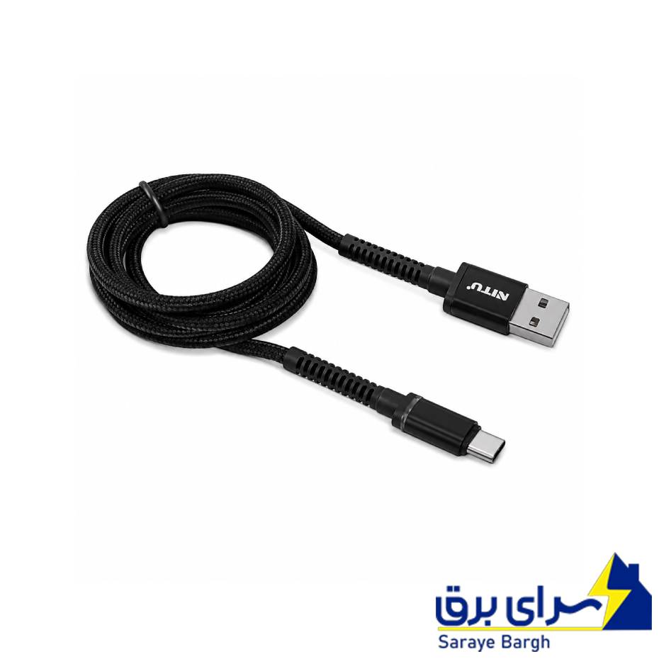 خرید کابل شارژ تایپ سی نیتو مدل NITU NC341 مشکی طول 1 متر