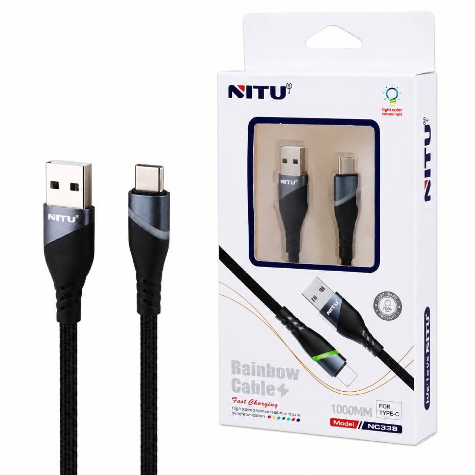 مشخصات کابل شارژ تایپ سی نیتو مدل NITU NC339 طول 1 متر