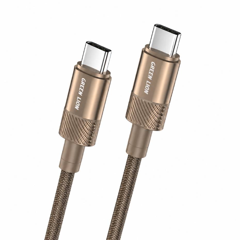 قیمت کابل شارژ دو سر تایپ سی گرین لاین مدل GREEN LION GNDESUC2UCTI Desert Spark USB-C 60W طول 1 متر