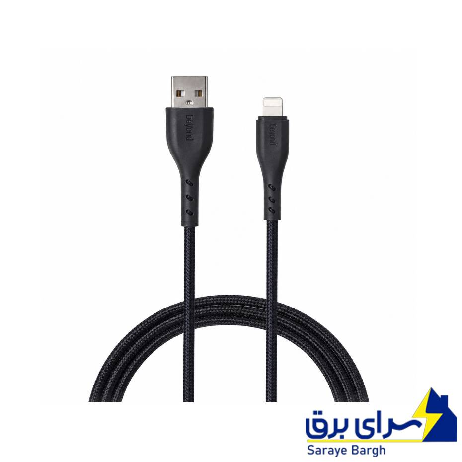 خرید کابل شارژ لایتنینگ بیاند مدل BEYOND BUL-401 Lightning مشکی طول 1 متر